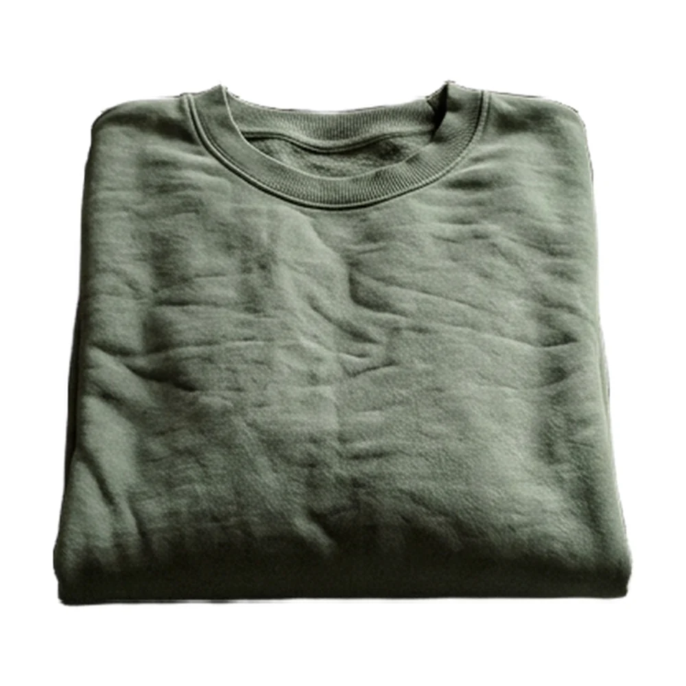 Folded sweatshirt on a pure white background