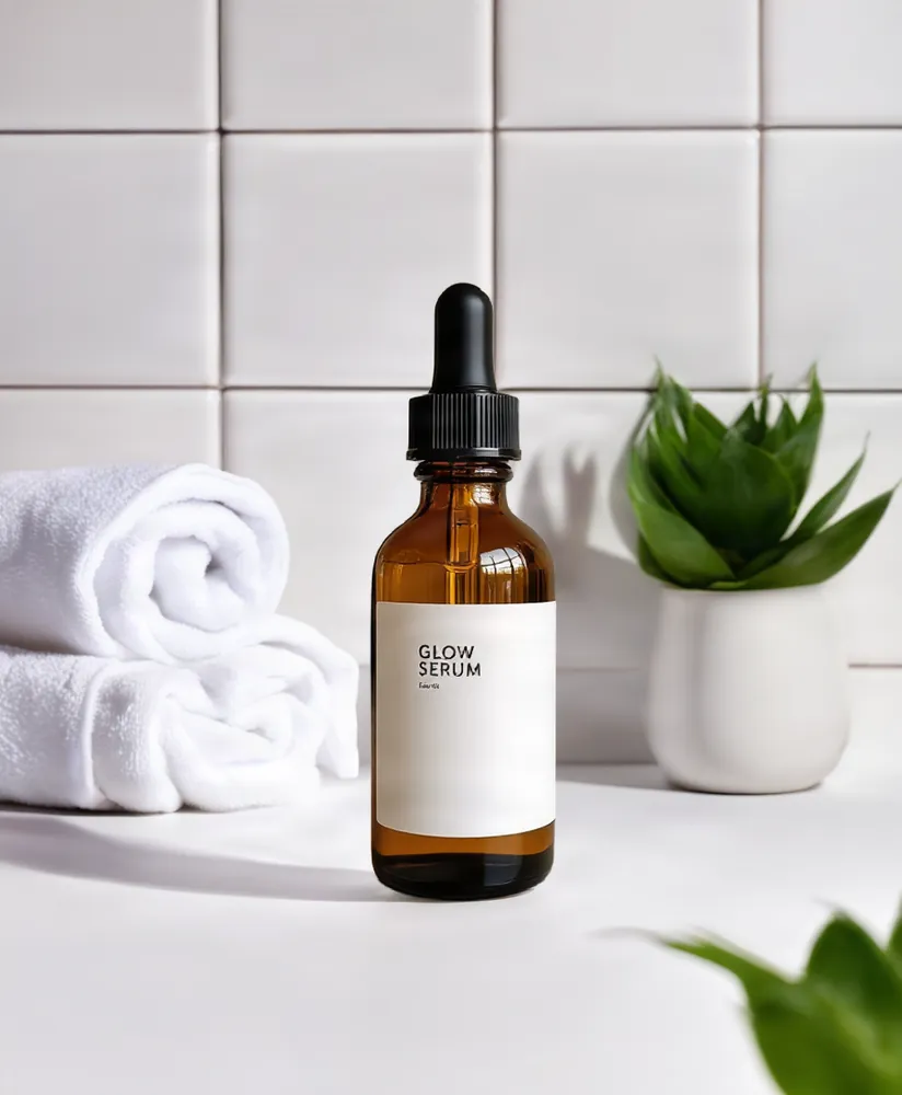 Bathroom shelf scene