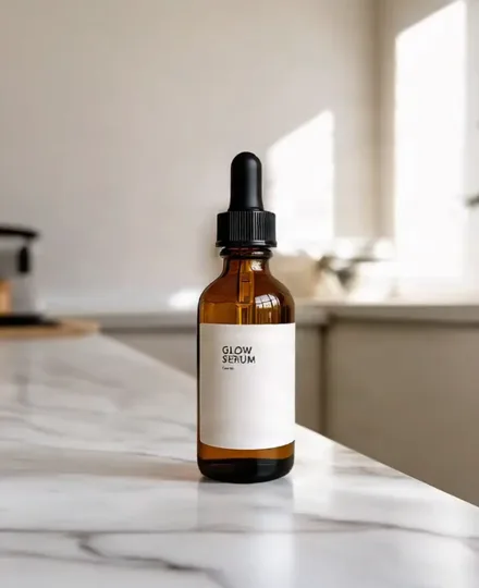 Frame from a short product video of the serum
